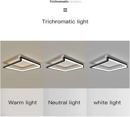 Minimalism Bedroom Ceiling Light Living Room Bedroom Study Ceiling Lamp Kitchen Black Square Ceiling Chandelier Led Smart Ceiling Lighting Fixtures