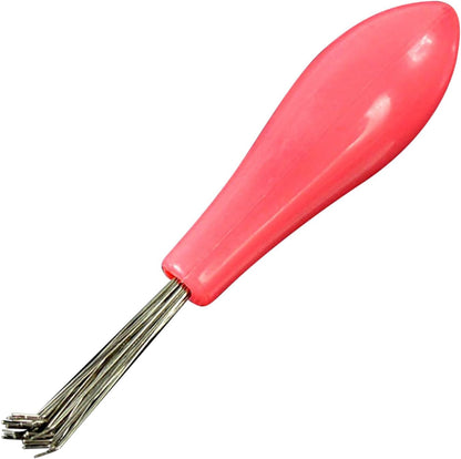 Hair Brush Cleaner, Small Cleaning Tool, Dust Wire Rake Remover, 3.54x0.67 inches, Ergonomic Handle Design, Ideal for Haircut Maintenance, Styling Lint, Dirt Removal