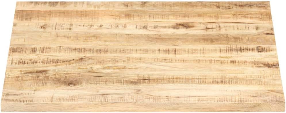 vidaXL Solid Wood Mango Table Top Indoor Dining Room Kitchen Restaurant Dinner Replacement Table Top Home Furniture Table Accessory