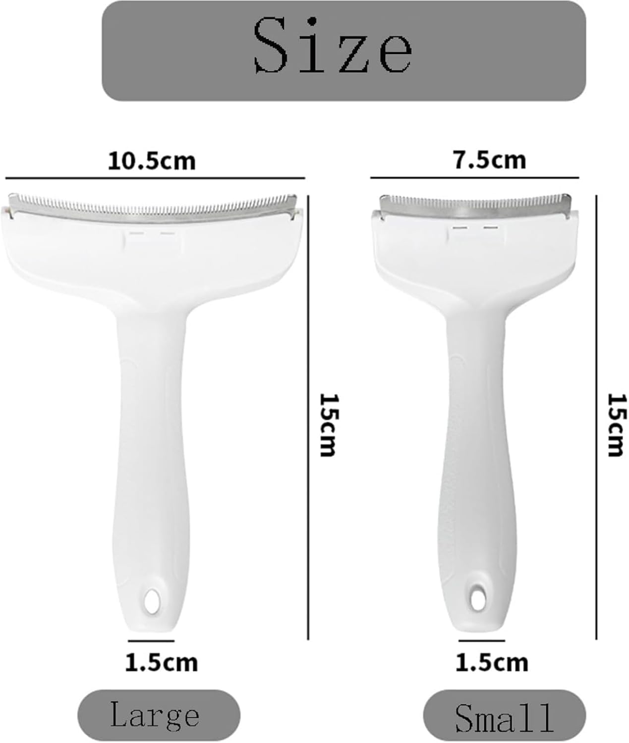 Doggocomfy Pet Comb Pro-Doggo Comfy Pet Hair Remover-Stainless Steel Deshedding Brush with Ergonomic Handle,V-Shaped Teeth for Long/Short Hair,Prevents Knots & Mats in Dogs & Cats (Blue,S+S)
