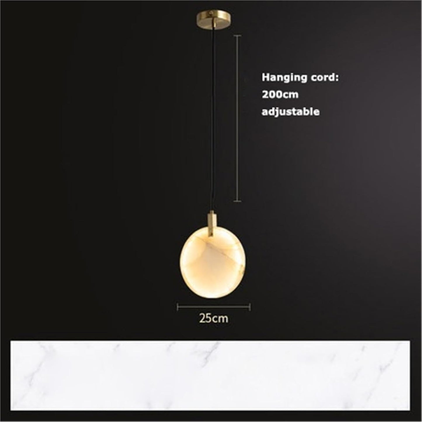 Home Deco Marble LED Dimmable Lustre Hanging Lamps Chandelier Lighting Lustre Suspension Luminaire Lampen For Dinning Room ﻿ Ring