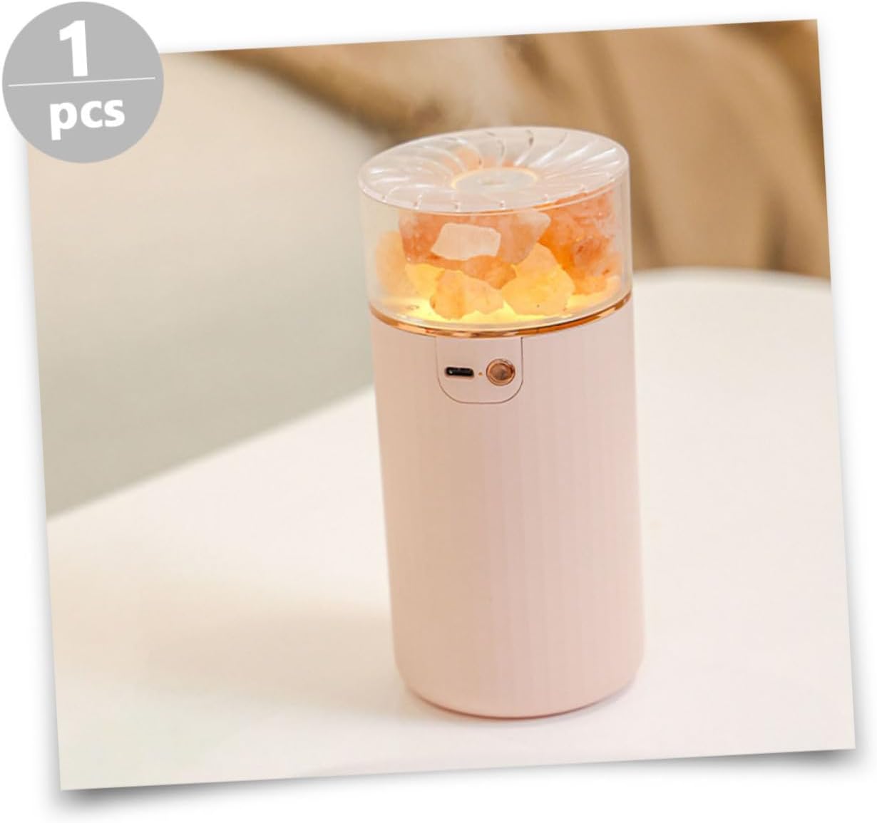 Luxshiny Chic Salt Stone Design Humidifier Portable Aroma Diffuser Charging for Home Aromatherapy and Air Humidity Control