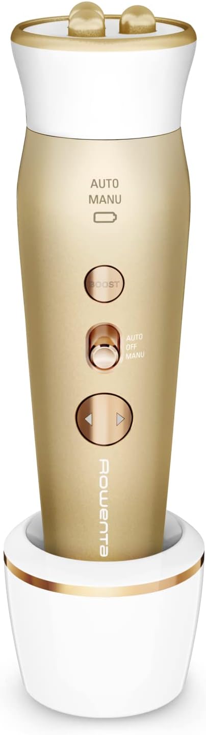 Rowenta LV7030 Electric Face and Eye Massager with Lifting Effect, Gives Brighter and Relaxed Skin, Anti-Age Results in 28 Days, 2 Interchangeable Face Toning Heads