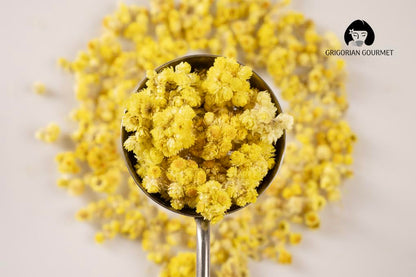 Immortelle (Helichrysum Pallasii) 1 OZ (30g) Loose Herbal Tea | Wild-Harvested from the Mountains of Armenia | Natural Detox, Anti-Aging, and Wellness Support | Relaxation & Vitality