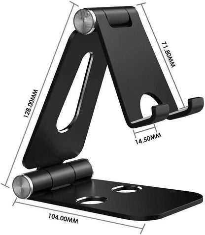 Simpeak Tablet Stand, Dock Holder Compatible for Mobile Phones, Accessories, Office, Other Aluminum Smartphones - Black