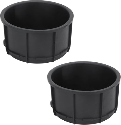 Cup Holder Insert Liner, 2Pcs Black Rubber Center Console Cup Holder Insert Liner Automotive Interior Accessories 9cmx4.5cm/3.5cmx1.8in