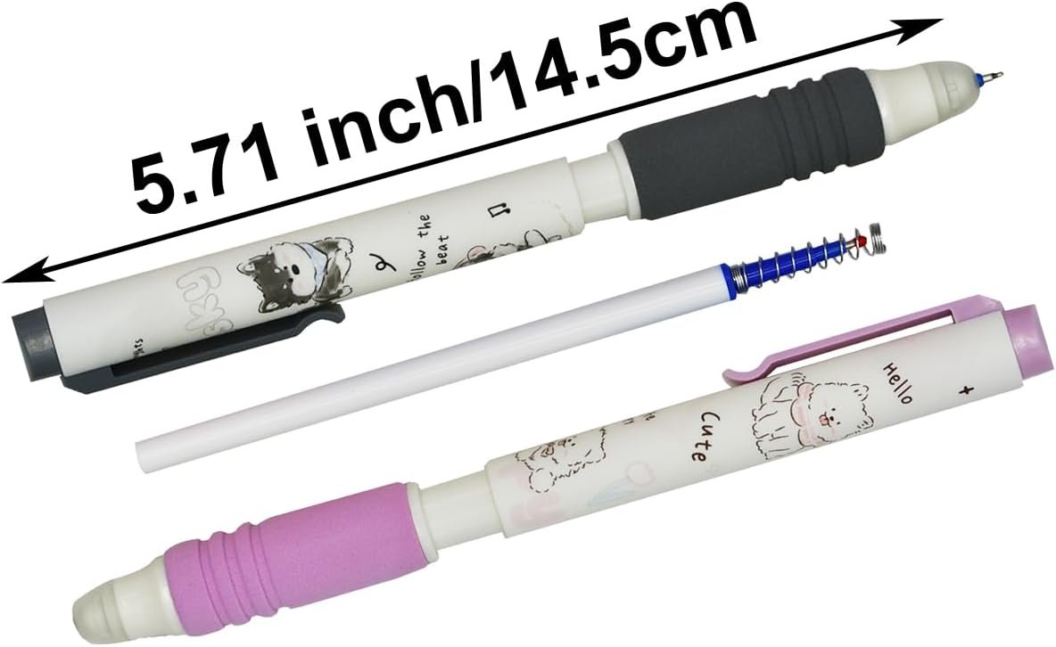 Maydahui 8 Pcs Erasable Pens Cartoon Dog Gel Pens Kawaii Teddy Samoy Shiba Inu Puppy Pen Mistake Free Writing Blue Ink Soft Sponge Grip For Dog Lovers School Office Supplies