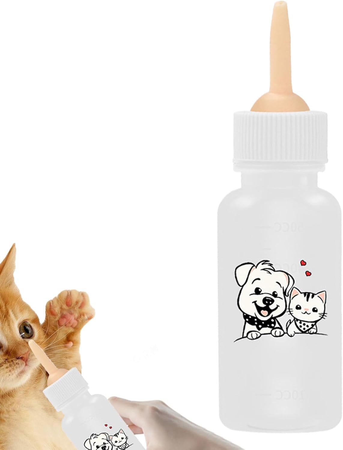 Kitten Feeding Bottle - Cat Bottles for Kittens | Puppy Milk Feeder, Feeding and Watering Supplies, Portable for Indoor Outdoor Small Animals
