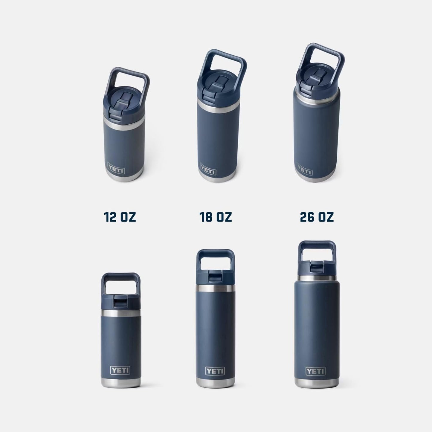 YETI Rambler 18 oz Bottle, Vacuum Insulated, Stainless Steel with Straw Cap, Papaya
