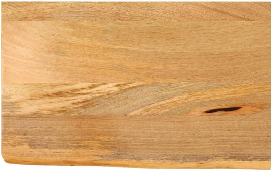 Natural Edge Mango Wood Table Top 60 x 20 x 3,8 cm, Solid Wood Desk & Dining Table Surface, Rustic Furniture Board for Home Decor, Durable & Stylish Tabletops - 370464