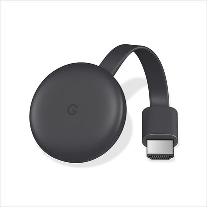Google Chromecast - Streaming Device with HDMI Cable - Stream Shows, Music, Photos, and Sports from Your Phone to Your TV with Extra Cable- Charcoal