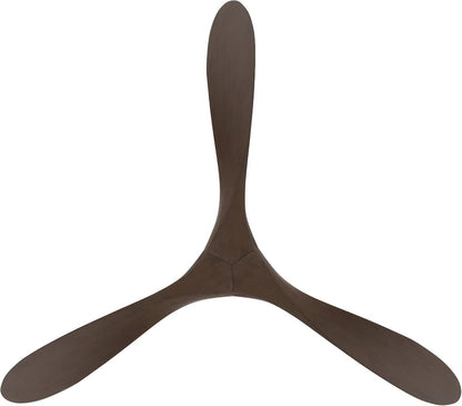 WAC Lighting Malibu Indoor and Outdoor 3-Blade Smart Home Ceiling Fan 70in Matte Black Dark Walnut with Remote Control works with Alexa and iOS or Android App