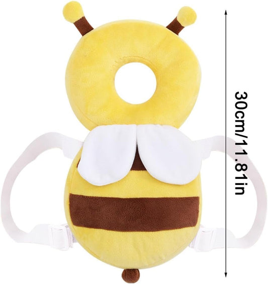 Little Bee Anti Falling Pillow Head Protector Cushion, with Horizontal Band Walking Head Protection Safety Pads, Adjustable lint Cushion Backpack for Falling Crawling and Walking Anti Fall Pillow