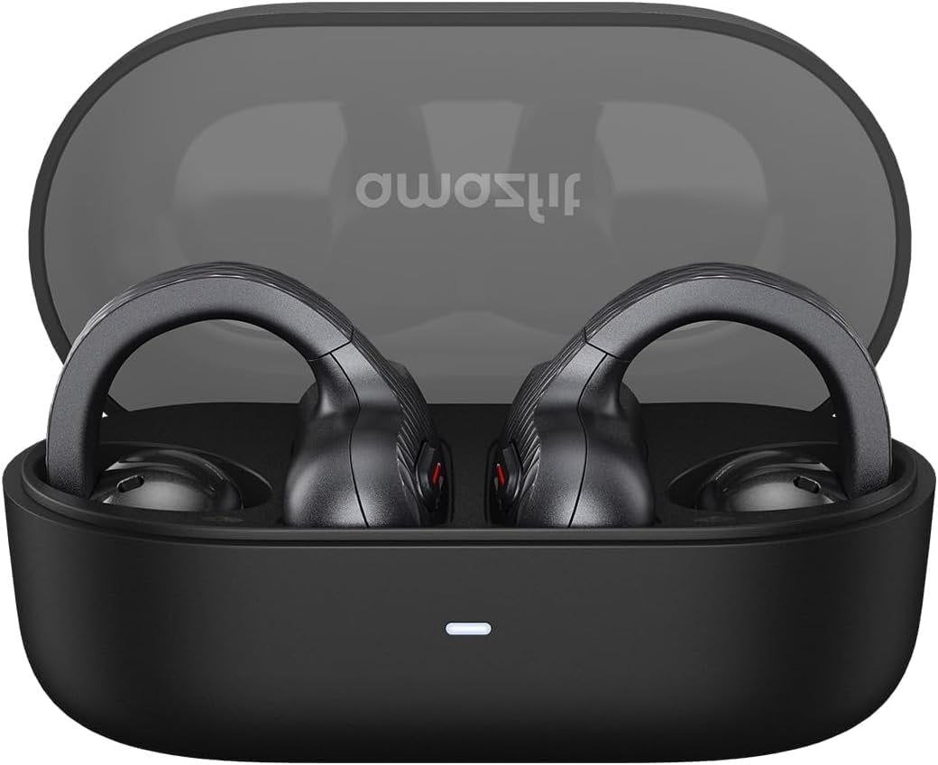 Amazfit Up Bluetooth Headphones, Open Ear Wireless Earbuds with Easy Touch, IPX4 Water Resistant Earphone, AI Noise Reduction, Earphones Compatible with Android & iPhone