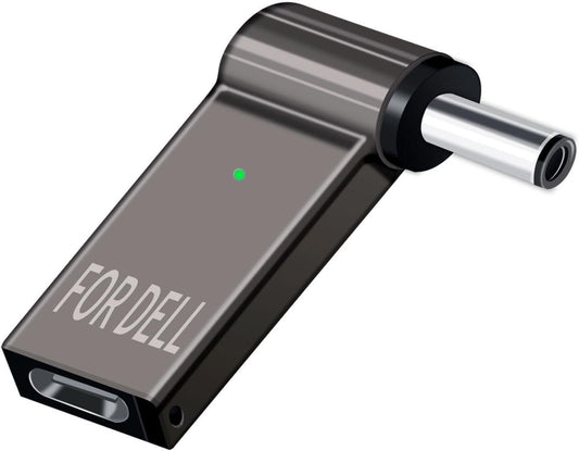 USB C to 4.5mm Laptop Charging Adapter Female Type C to Male DC 4.5 x 3.0mm Barrel Jack Plug 100W PD Power Charger Connector Round Tip for Latitude 11 12 XPS 13 Vostro 14 5000 15 17 7000 Inspiron Dell