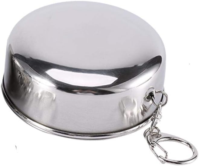 Zerodis S/M/L Stainless Steel Folding Travel Cup Portable Camping Outdoor Travel Folding Cup Retractable Folding Cup (M)