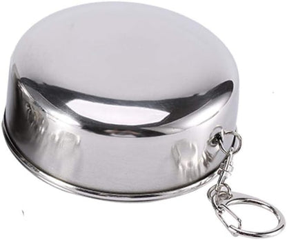 Zerodis S/M/L Stainless Steel Folding Travel Cup Portable Camping Outdoor Travel Folding Cup Retractable Folding Cup (M)