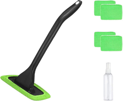 Windshield Cleaning Tool, Detachable Microfiber Brush, Vehicle Detailing Supplies, Dust Removal Accessory, Multi Surfaces Cleaner for Trucks, SUVs, Minivans