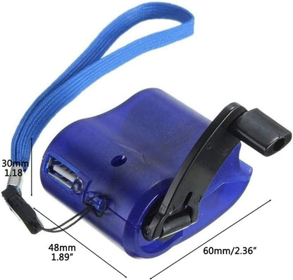 Power Bank Portable Charger,USB Hand Crank Phone Emergency Charger Portable MP4 Mobile Phone Charger Outdoor Manual Power Supply