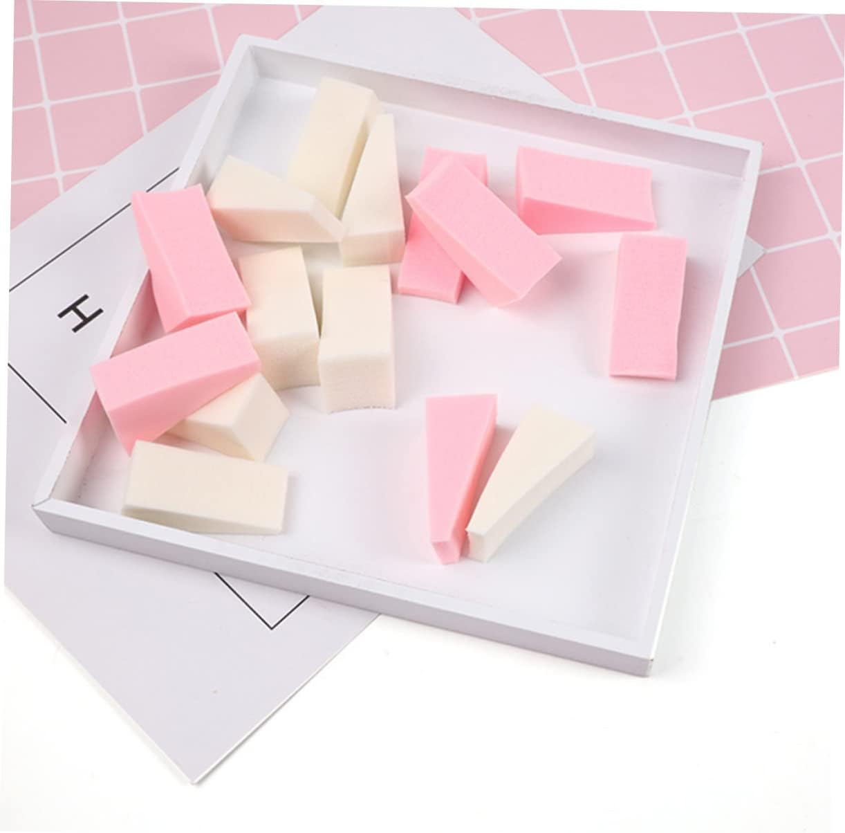 NIYANGLE 50Pezzi Sponge Makeup Applicator Spugnettper Polvere Accessori Cosmetici Professionali Per Applicazione Umida Per Fondotinta