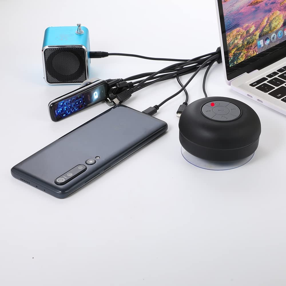 Cutwif 10 in 1 Universal Multifunction Cable Fit USB Charger Cell Mobile Phone Mp4 Zaf Black