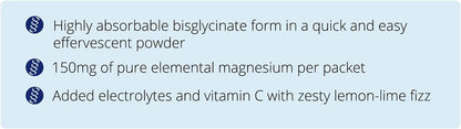 CanPrev ElectroMag Effervescent Drink Box, 30 Sachets 30-Day Supply - Lemon-Lime Flavor, Pure Magnesium Bisglycinate with Electrolytes & Vitamin C, Sugar-Free Xylitol Powder for Hydration and Energy