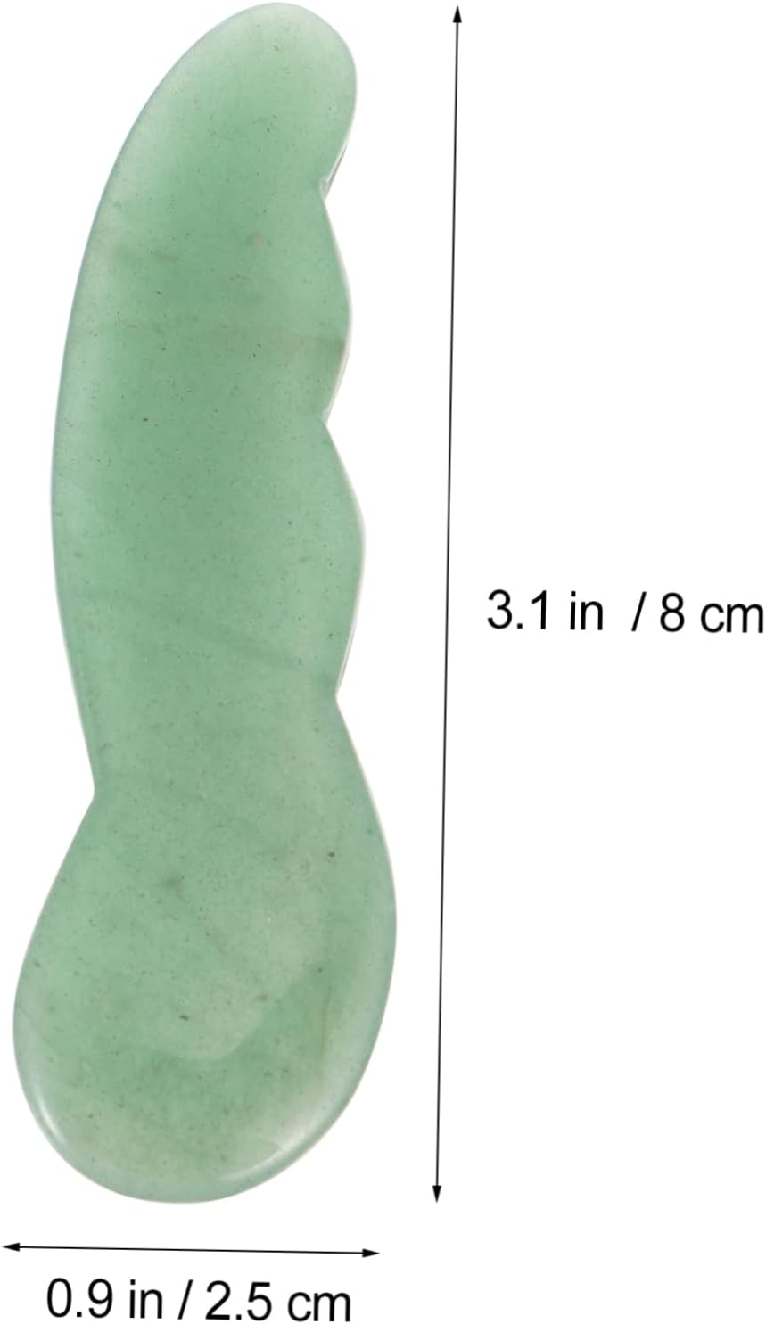 WRITWAA 1 Pezzo Raschietto Di Terapia Strumento Di Massaggio Facciale Tavola Raschiante Muscolo Strumento Di Massaggio Del Cuoio Capelluto Attrezzo Piastra Raschiante Agata Verde
