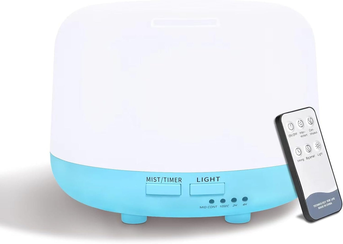 CHOUWEEK 300ML Air Diffuser for Essential Oils, Ultrasonic Aromatherapy Diffuser, Remote Control Aroma Diffuser Humidfer, 7Color Changing LED Light,Auto-Off, Timer for Home, Bedroom, Office, Kids.