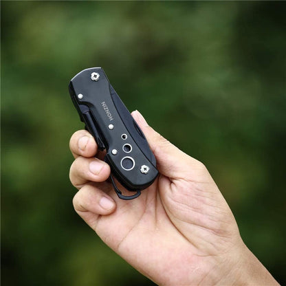 HONZIN Multitool Knife Camping 15 in 1 Multi Purpose Pocket Tool Antirust Black Oxide Swiss Style Pocket Knife for Survival Fishing Car Travel