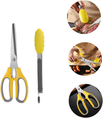 CATIEBYE 1 Set Food Scissor Clip Kitchen Scissors for Bbq Meat Vegetable Cutting Premium Versatile Cooking Tool for Grilling Meal Prep