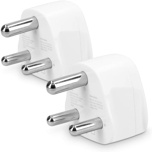 kwmobile 2x Travel Adapter South Africa - Type M Type M Socket Adapter South Africa Mozambique Leshoto Bhutan Namibia - White