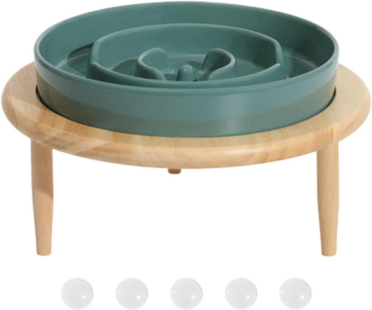Slow Feeder Ciotola per cani Slow Feeder – Ciotola per cani antiscivolo rialzata in ceramica con base per l'alimentazione – Slow Feeder, lavabile in lavastoviglie, giocattolo multifunzionale per