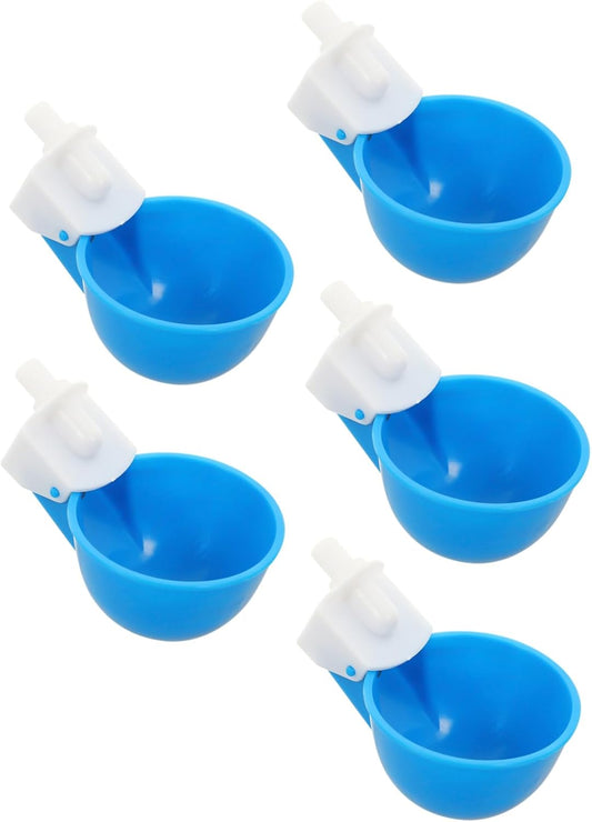 TOYANDONA 5 Pezzi Tazza Abbeveratoio per Pollame da Design Resistente e Compatto per Galline e Uccelli Materiale e Facile da Utilizzare