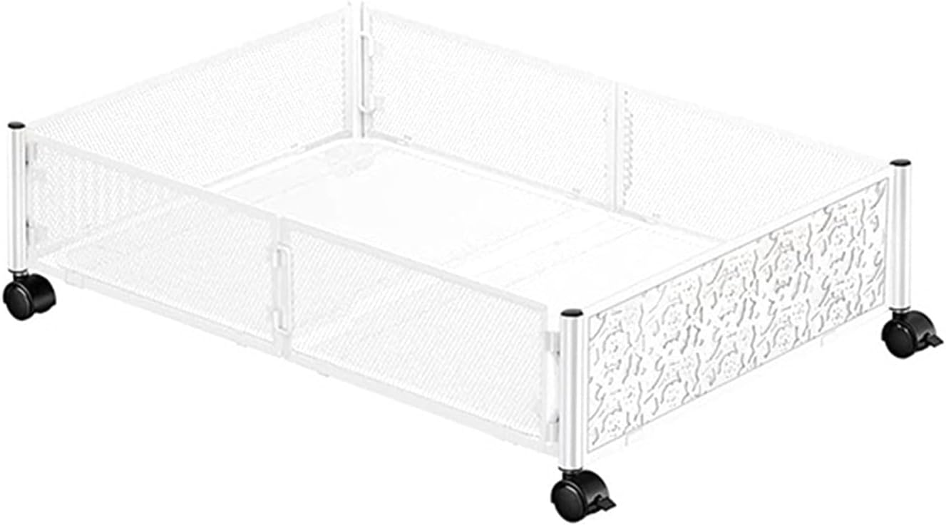Duyeuau Adjustable Height Shelf Space Saving Furniture for Bedroom Organization Sturdy Carbon Steel
