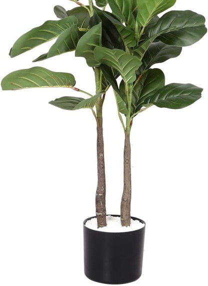 Lambu 100cm Artificial Plants Tree, Artificial Tree Fake Tree Tall Faux Trees Indoor Fake Plants, Lifelike Green Fake Potted Tree for Home Office Warehouse Decor Indoor Outdoor