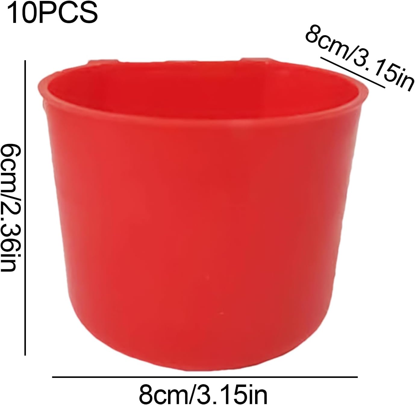 Chicken Watering Can Cups, Water Cups for Chickens - Feeding Bowl - Multifunctional 8oz Antim-Tip Water 8oz Feeding Cup for Outdoor Farm