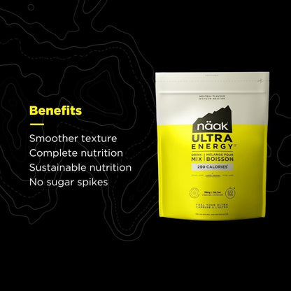 NÄAK Drink Mixes Ultra Energy™, 10 servings, 720g | Sport hydration Mix, electrolytes, BCAAs developed for athletes and performance | Vegan, Plant-Based Protein, Non GMO, gluten free (Neutral)