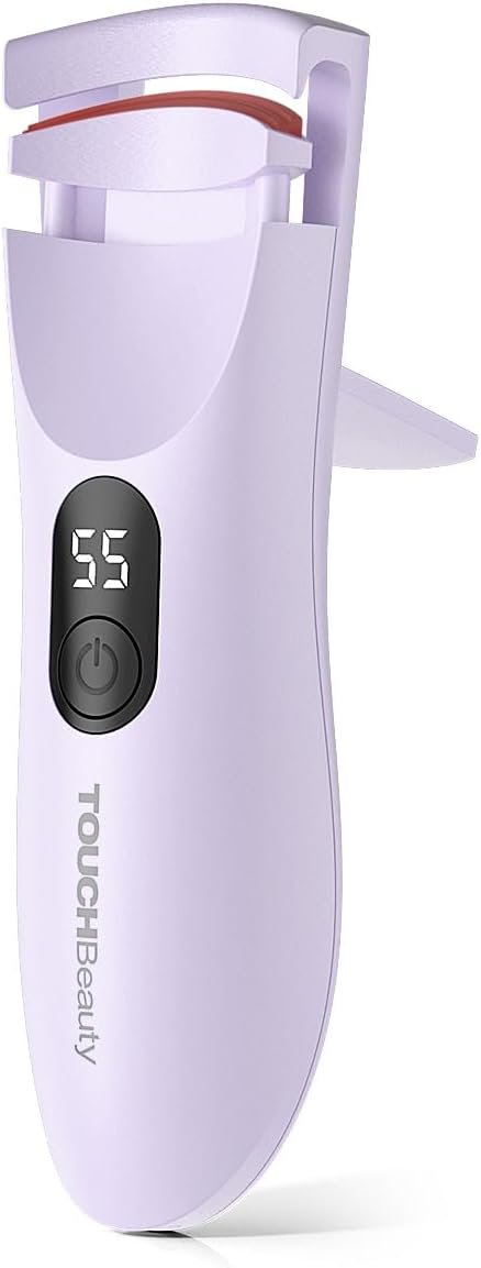 TOUCHBeauty Rechargeable Heated Eyelash Curler with LED Display, Featuring 3-Level Adjustable Temperature for a Natural, Long-Lasting Curl (Up to 24 Hours) AG-2316purple