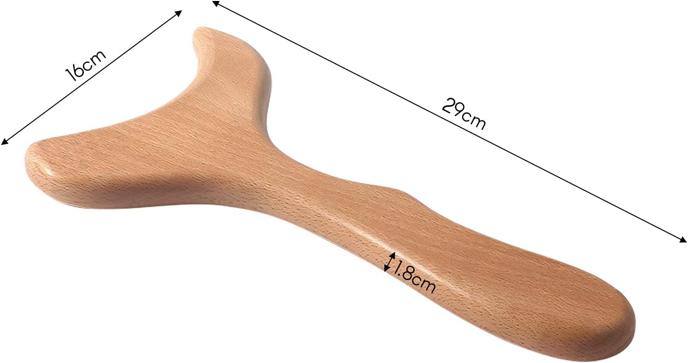 CGTOLOS Wooden Lymphatic Drainage Tool Massage Paddle Professional Gua Sha Soft Tissue Body Sculpting Anti-Cellulite Muscle Release for Women for Men