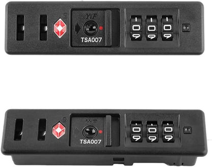 VALICLUD 3pcs Portable Tsa Approved Combination Lock Anti-theft Travel Password Lock for Luggage Suitcases and Outdoor Use Black