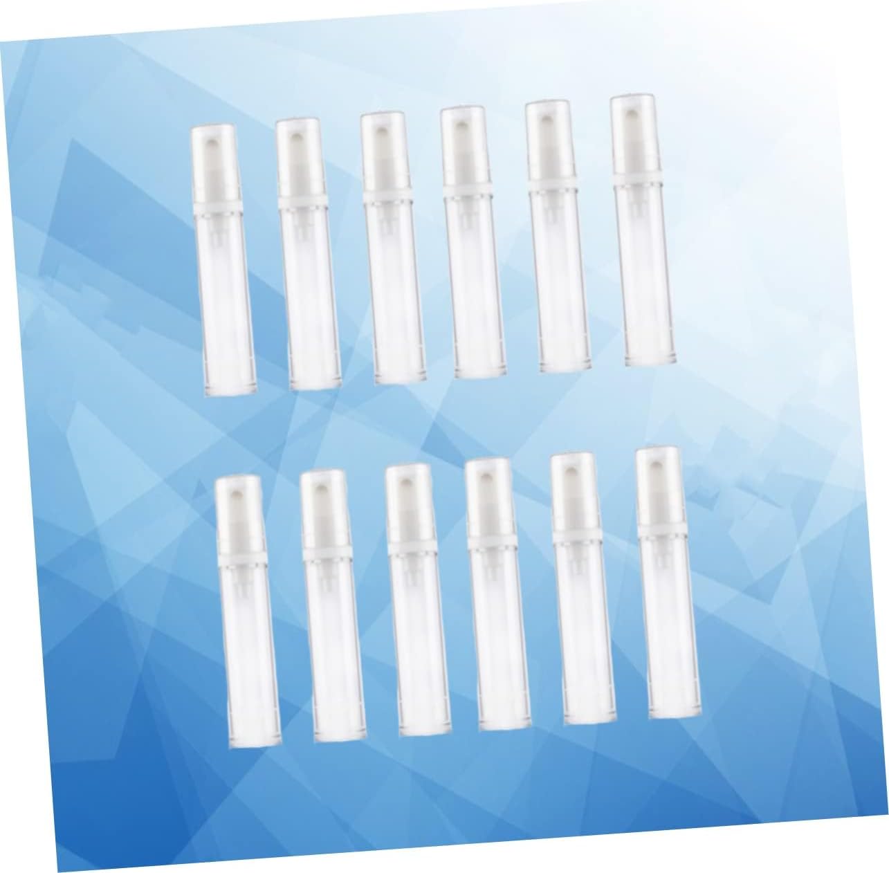 Healeved 12Pcs Refillable Empty Spray Bottle Fine Pump Bottles for Sunscreen Essential Oils and Cleaning Products Travel Friendly White Design