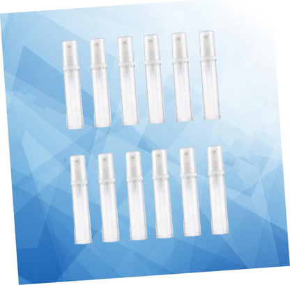 Healeved 12Pcs Refillable Empty Spray Bottle Fine Pump Bottles for Sunscreen Essential Oils and Cleaning Products Travel Friendly White Design