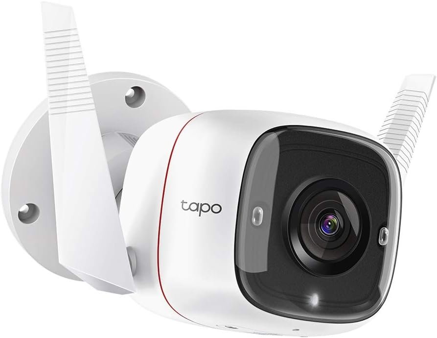 TP-Link Tapo Outdoor Security Wi-Fi Camera, Wired & Wireless, Smart AI Detection & Notifications, 3MP, IP66, Two-Way Audio, Night Vision, Up to 128GB, SD Card Slot, No hub Required (TC65)
