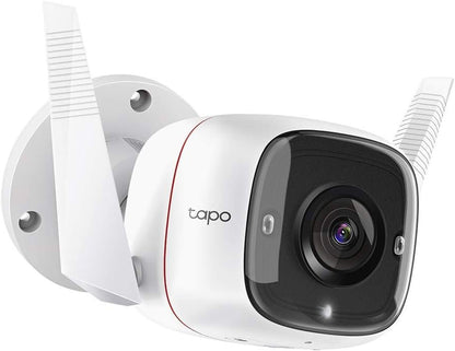 TP-Link Tapo Outdoor Security Wi-Fi Camera, Wired & Wireless, Smart AI Detection & Notifications, 3MP, IP66, Two-Way Audio, Night Vision, Up to 128GB, SD Card Slot, No hub Required (TC65)