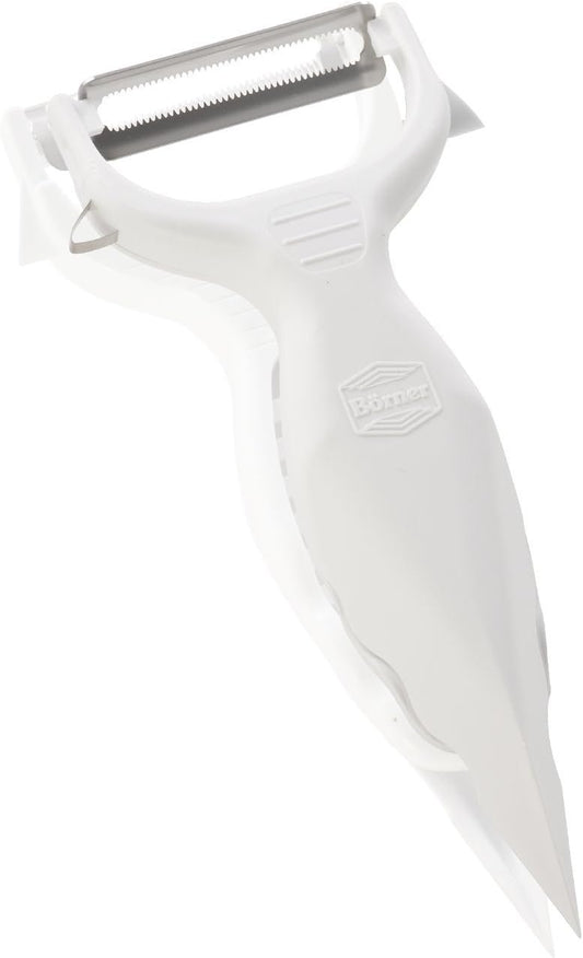 Swissmar Borner V-2007 Veg'Art Prep Tool with Detachable Grater, White