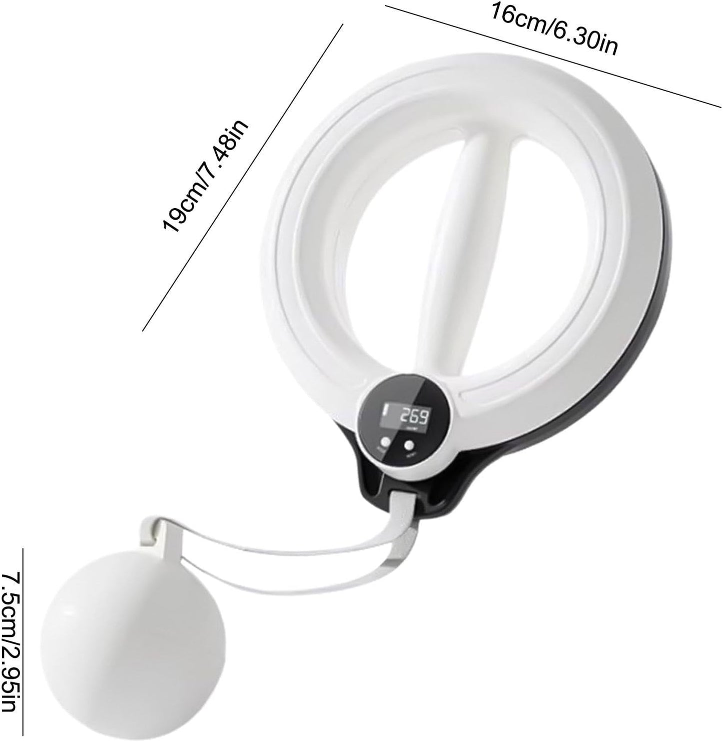 Weighted Hoop, Training Arm Strength Ring, Lightweight Portable Design Smart Waist Exercise, 360 Degree Rotating Fitness Gear for Hand Cranked Upper Body Workout, 48 x 6.3 Inch