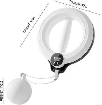 Weighted Hoop, Training Arm Strength Ring, Lightweight Portable Design Smart Waist Exercise, 360 Degree Rotating Fitness Gear for Hand Cranked Upper Body Workout, 48 x 6.3 Inch