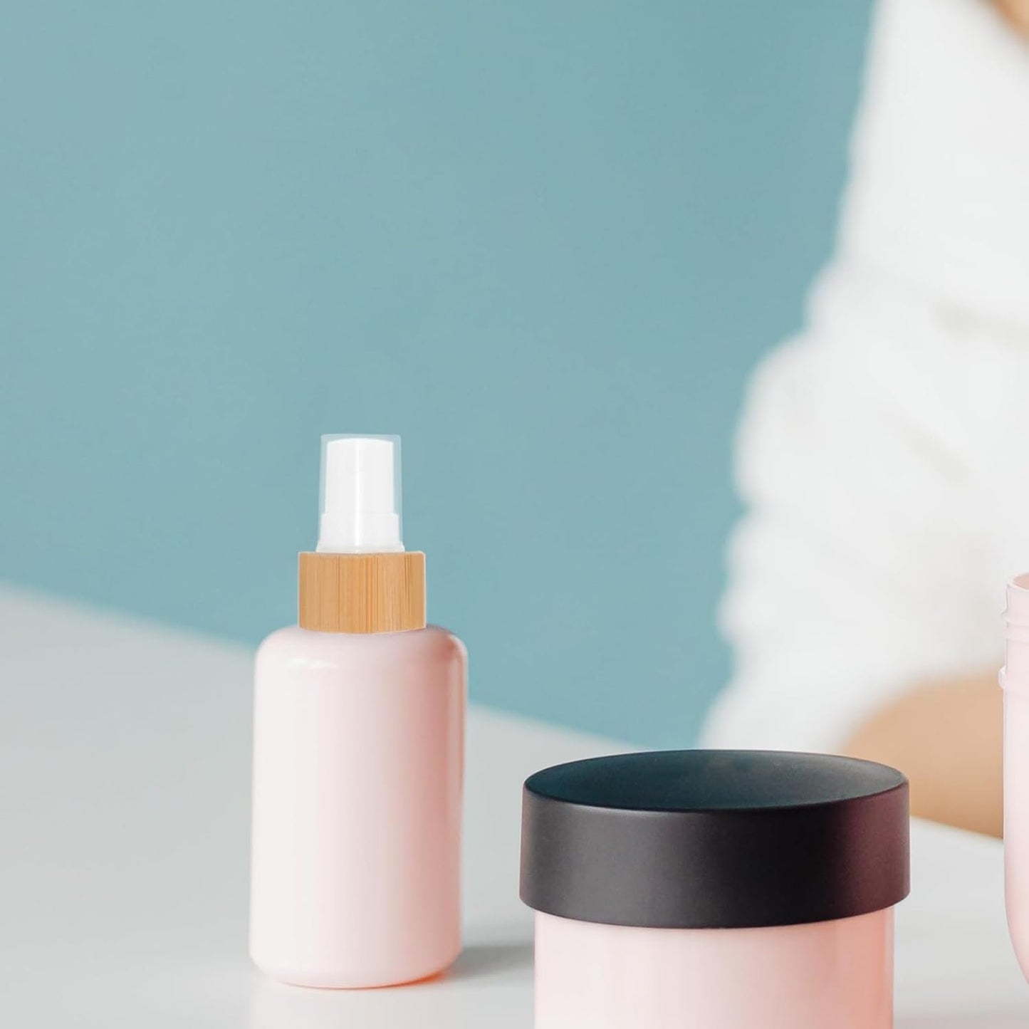 GANAZONO 4Pcs Replacement Perfume Bottle Caps Press Type Sprayer Heads for Essential Oils Aromatherapy