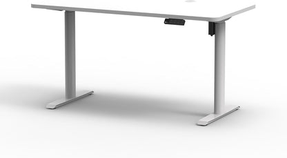 Lidron AKI Electric Standing Desk – Frost | Smart Controller, Sleek & Ergonomic | 1-Piece Double Side Laminated Tabletop, Made in Canada | 56 x 28 in (White Frame/White Tabletop)