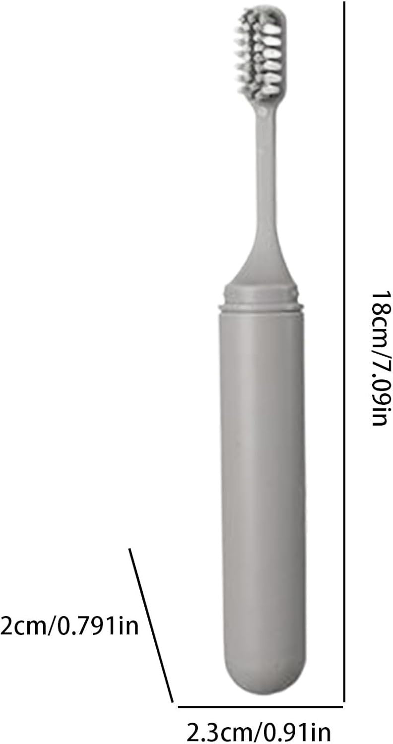 Travel Toothbrush - Foldable Toothbrush Travel Toiletries - Detachable Head Cleaning Supplies Toiletries Portable for Adults Kids Traveling Backpacking Business Trip